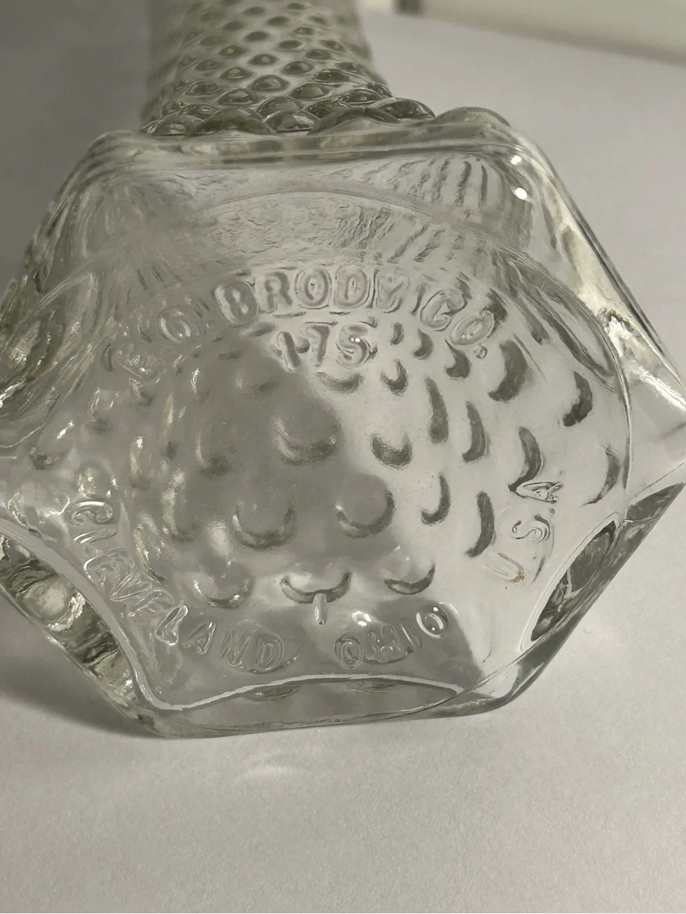 Vintage EO Brody Clear Glass Hobnail Bud Vase LOT Set of 2 Mid Century 6